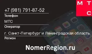 Кто звонил с 9817918752 - регион и оператор